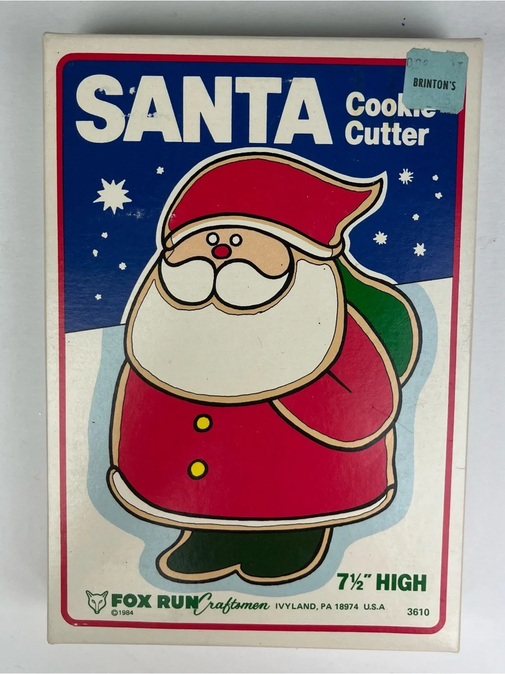 Christmas 1984 FOX RUN Cookie Cutter 7-1/2